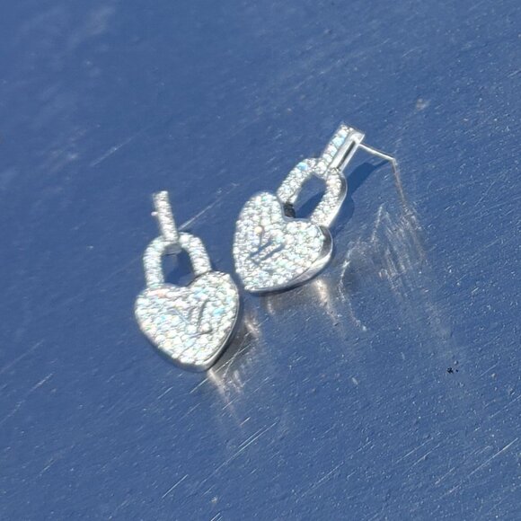 Stud Earrings boucles d'oreilles brillantes, signed - Picture 1 of 16